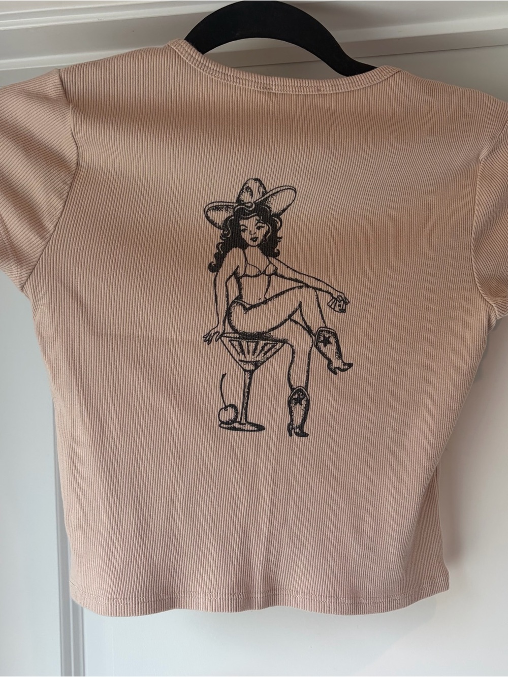 REFORMATION Muse Tee - deck of cards and western pin-up